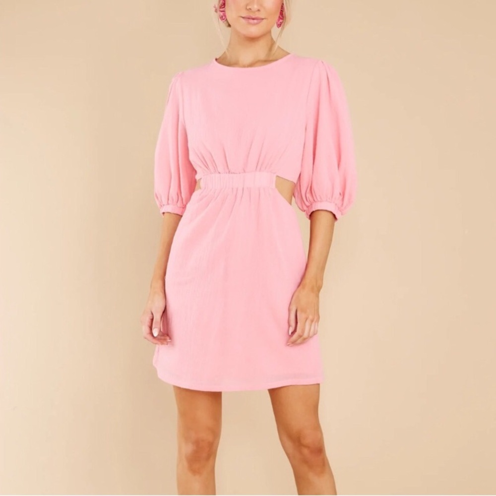 Red Dress Boutique Dress Pink with Cutouts Size L - Picture 4 of 7
